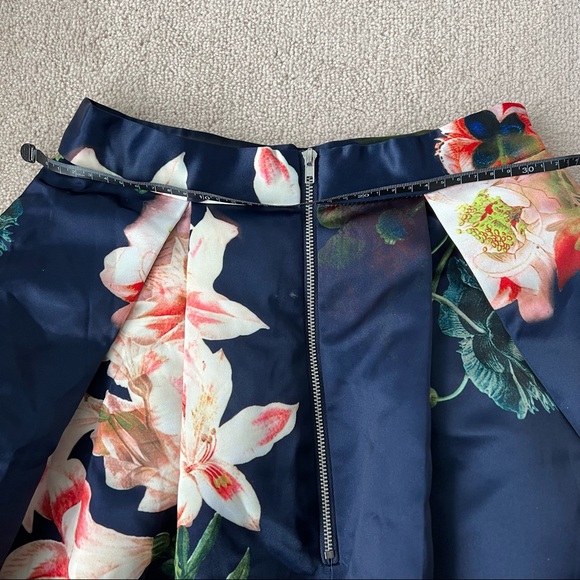 Love Bonito Midi Flower Poofy Blue Skirt - Picture 3 of 8